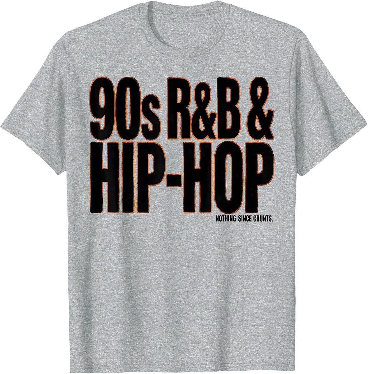 Men's 90s R&B & Hip-Hop Nothing Since Counts Retro T-Shirt - Heather Grey