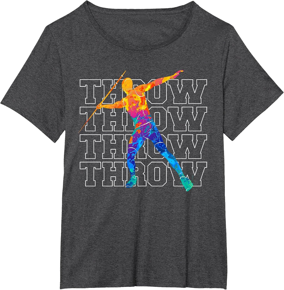 Javelin Throw Athlete Track and Field Sport Javelin Throw T-Shirt - Dark Heather Grey