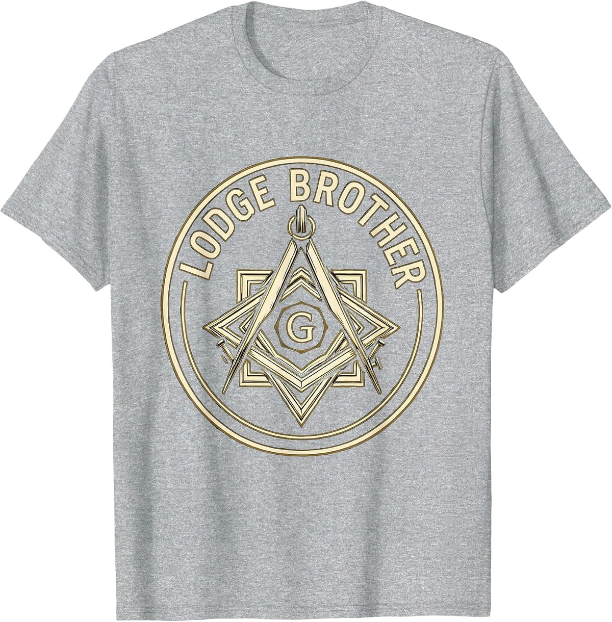 Men's Lodge Brother Freemason Square And Compass Fraternal Pride T-Shirt - Heather Grey