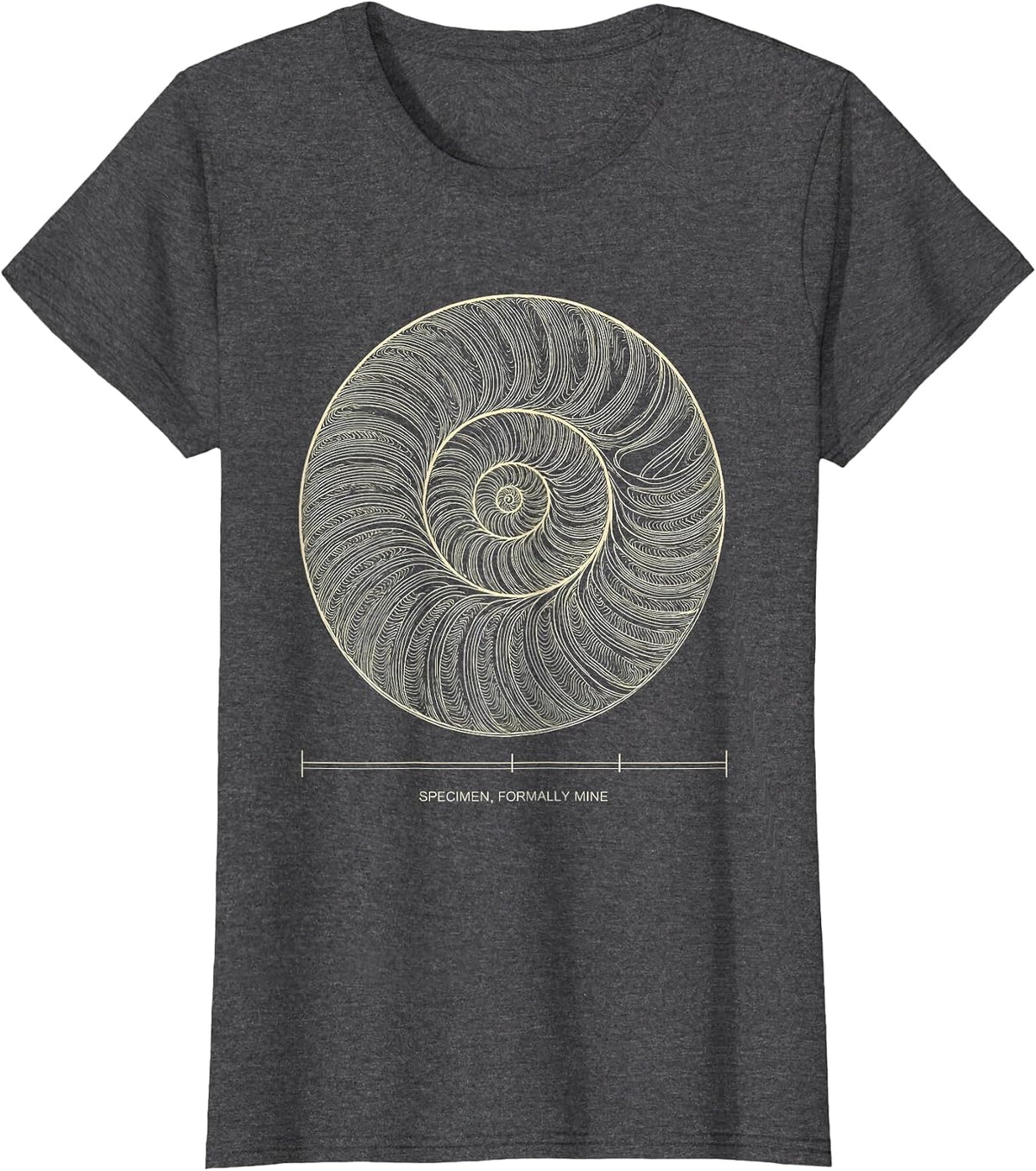 Women's Specimen, Formally Mine Topographic Contour Funny Rock T-Shirt - Dark Heather Grey