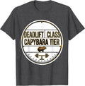 Men's Deadlift Class: Capybara Tier Funny Gym Workout Animal Pun T-Shirt - Dark Heather Grey
