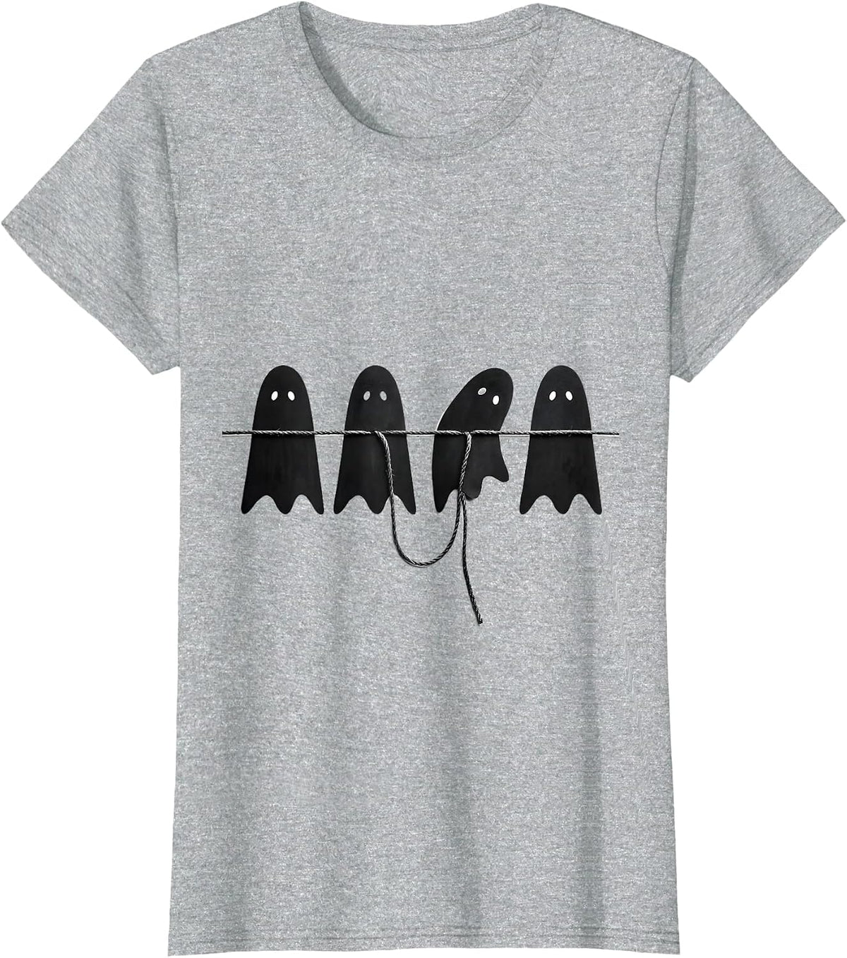 Para Normal Ghost Silhouettes SPED Paraprofessional T-Shirt - Heather Grey