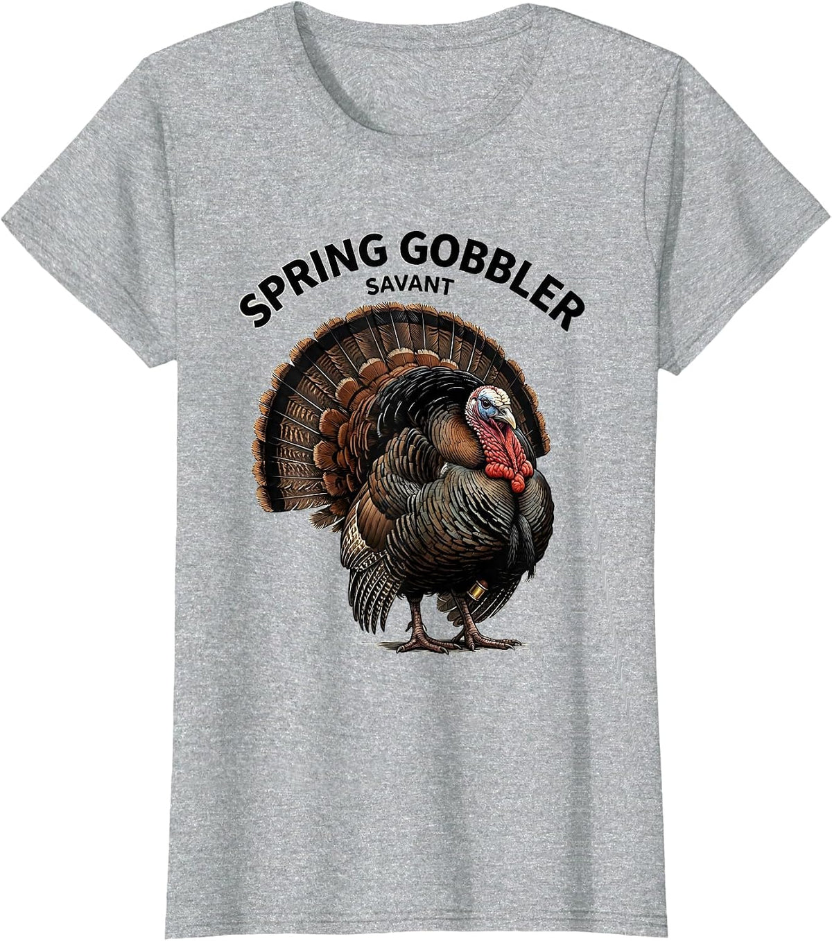 Spring Gobbler Savant Funny Turkey Hunting Gift T-Shirt - Heather Grey