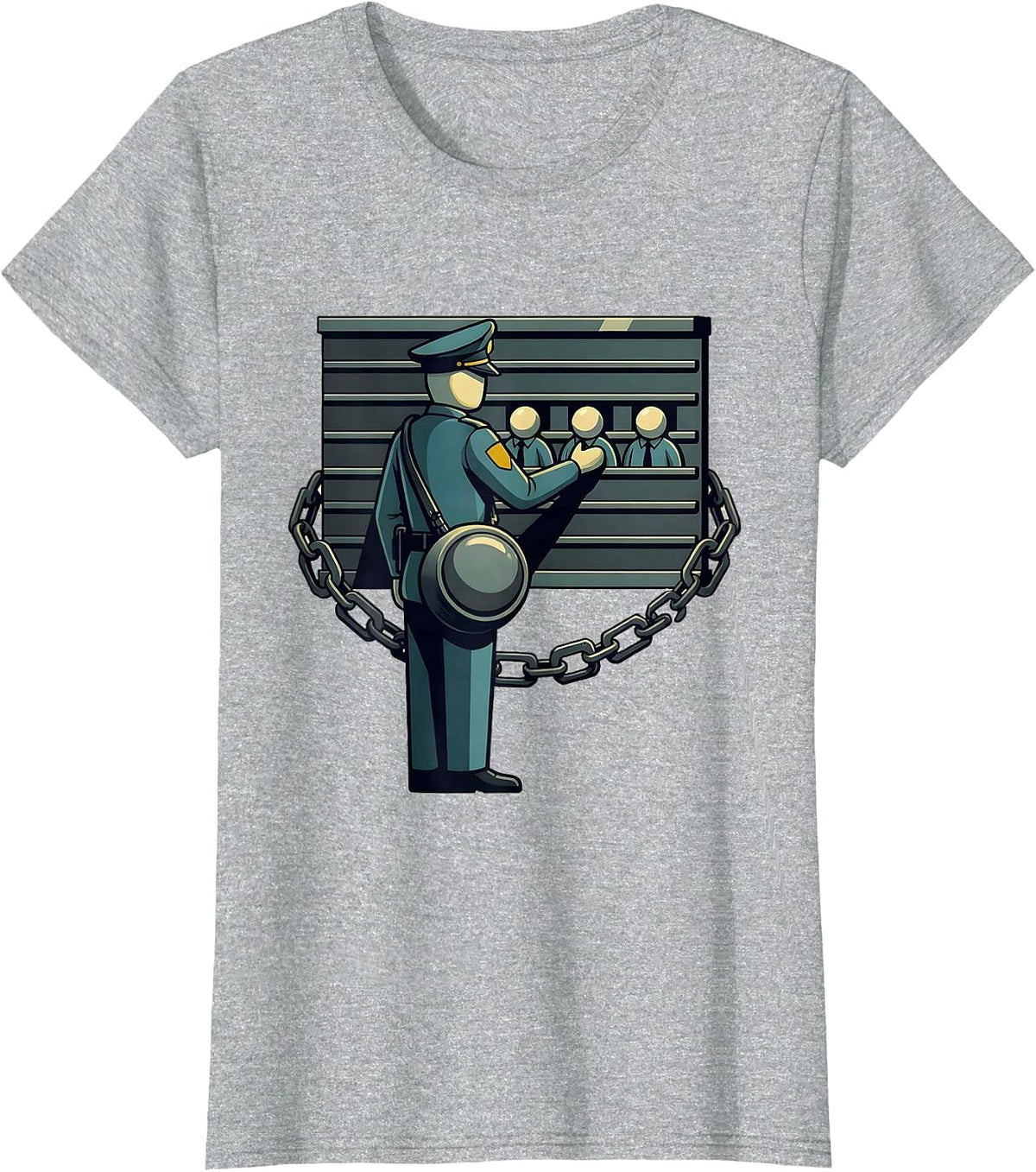 Women's Uniformed Officer Sorting Funny Police Officer Gift T-Shirt - Heather Grey