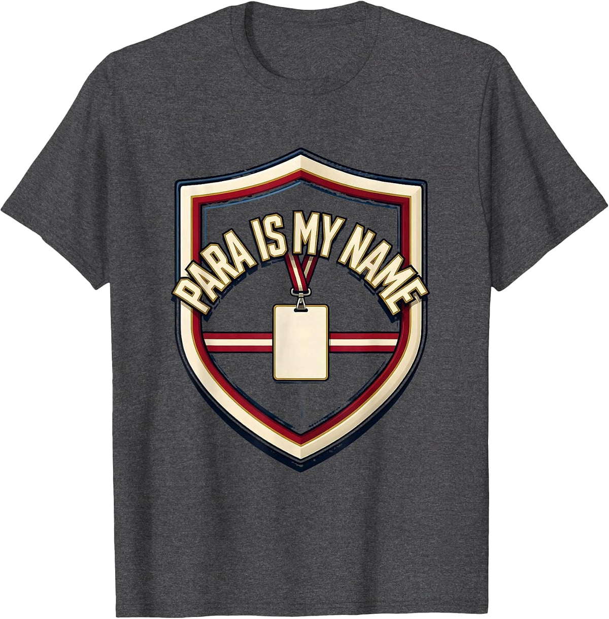 Para Is My Name Funny Paraprofessional School Support Staff T-Shirt - Dark Heather Grey