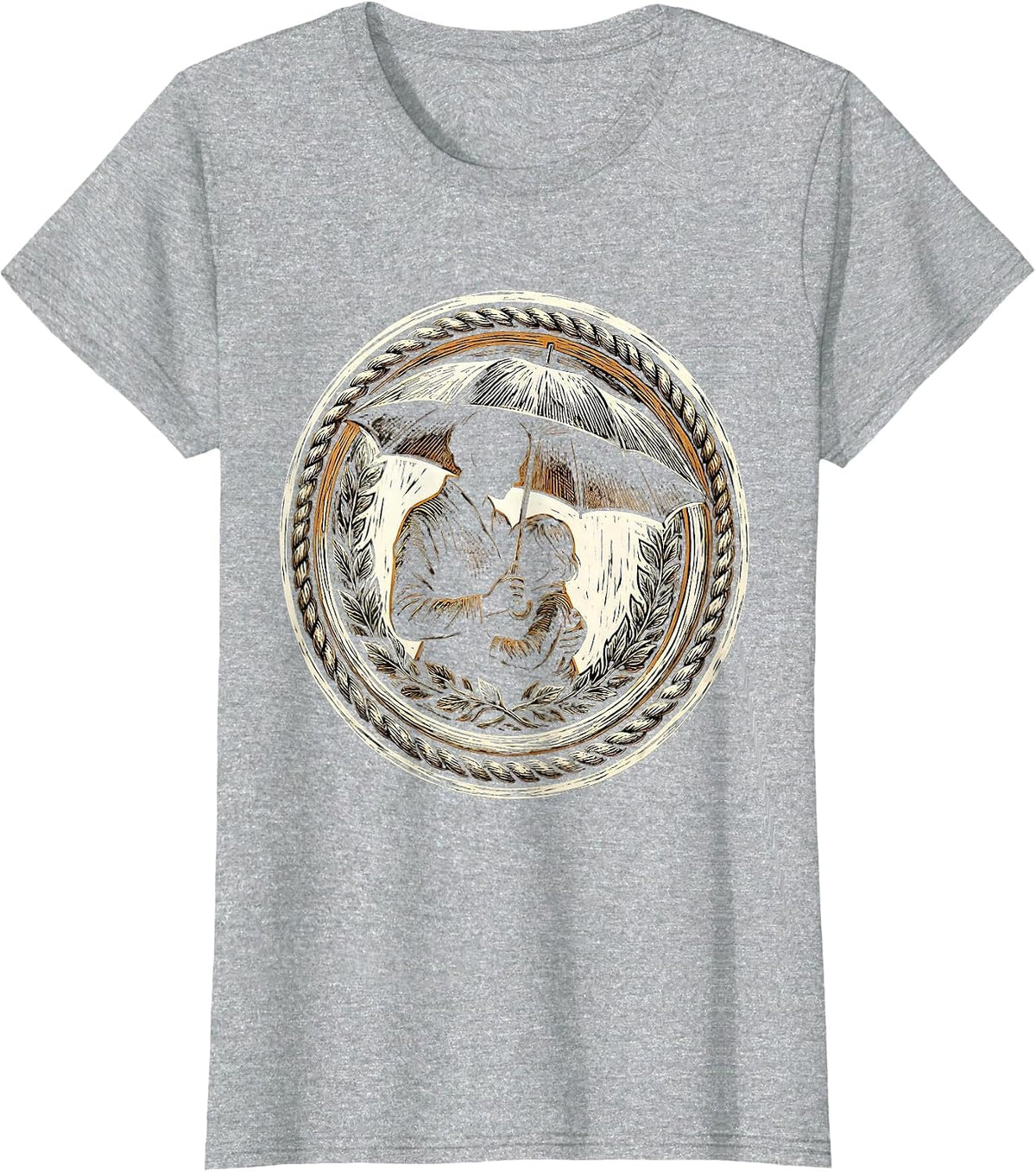 Social Worker Umbrella Protection Graphic Design T-Shirt - Heather Grey