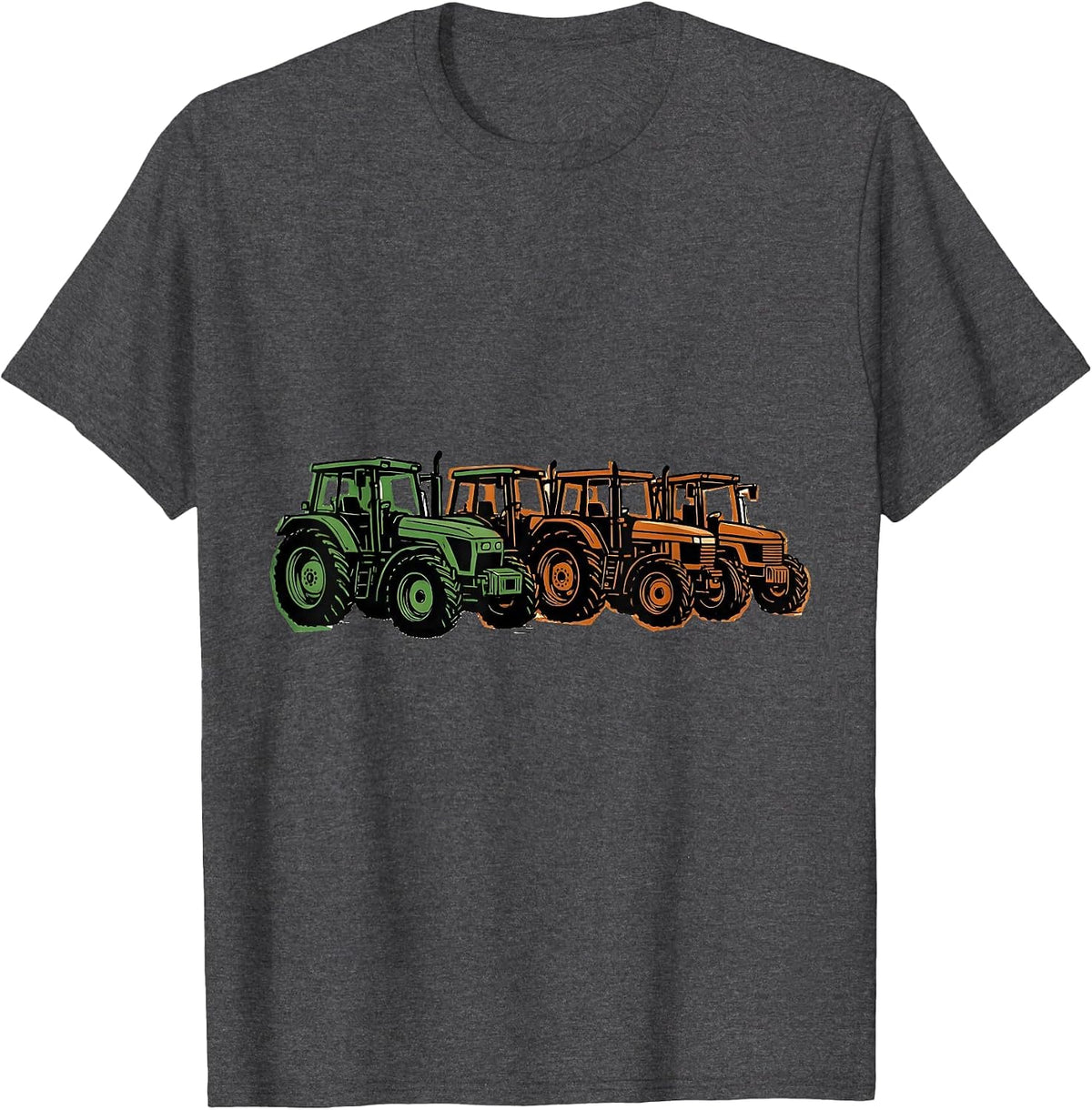 Men's Toddler Boy Tractor Lover Birthday Party Gift T-Shirt - Dark Heather Grey