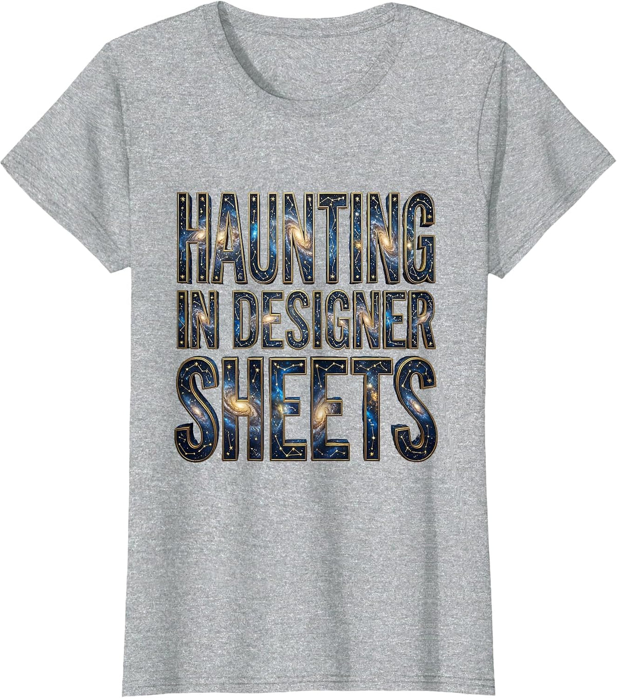 Boojee Ghost Haunting In Designer Sheets T-Shirt - Heather Grey
