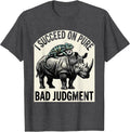 Men's I Succeed On Pure Bad Judgment Funny Absurd Chameleon T-Shirt - Dark Heather Grey