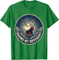 Men's Drums Hit Different Rock Band Music Design T-Shirt - Kelly Green