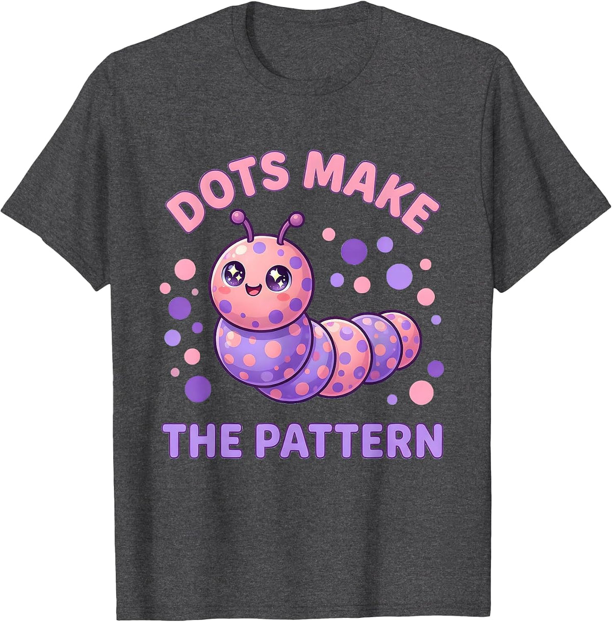 Dots Make The Pattern Artistic Design T-Shirt - Dark Heather Grey