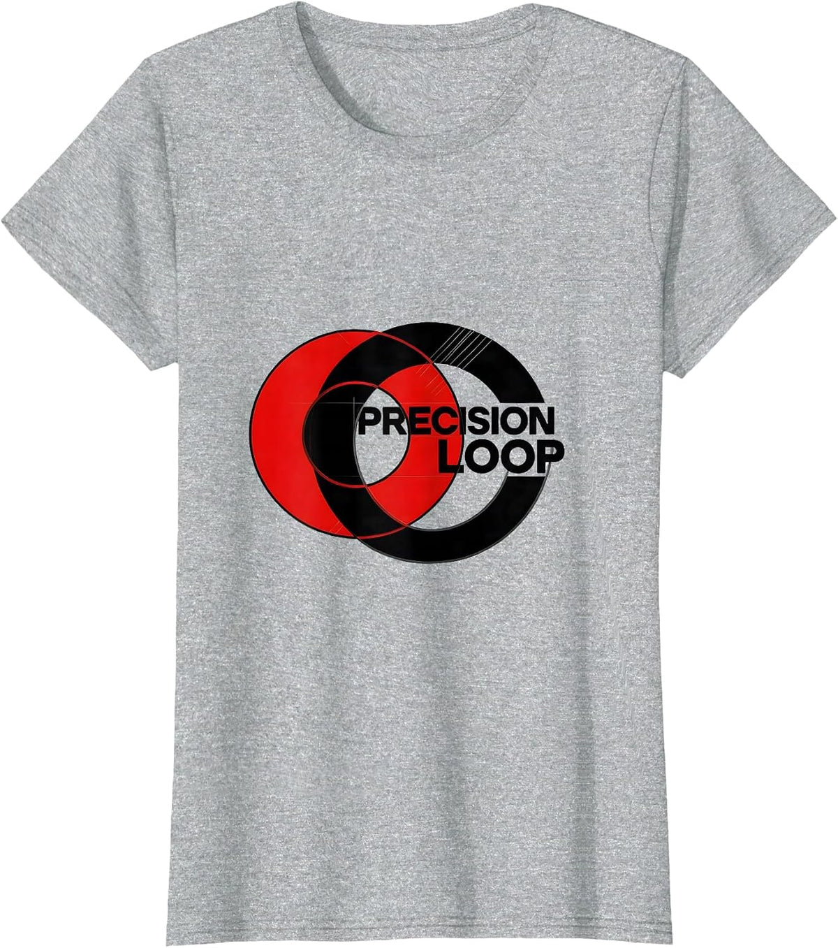 Precision Loop Bauhaus Modernist Graphic T-Shirt - Heather Grey