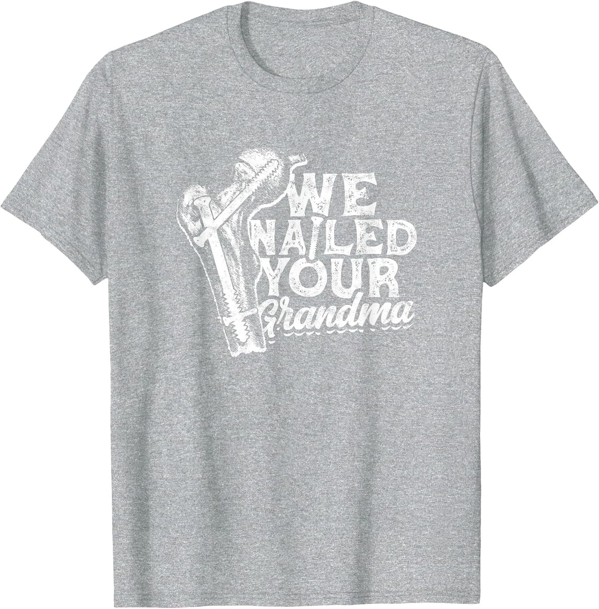 Wir haben Deine Oma Nailed - Biology T-Shirt - Heather Grey