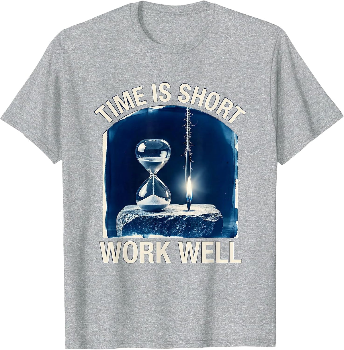 Men's Time Is Short Work Well Masonic Freemason Fraternal Pride T-Shirt - Heather Grey