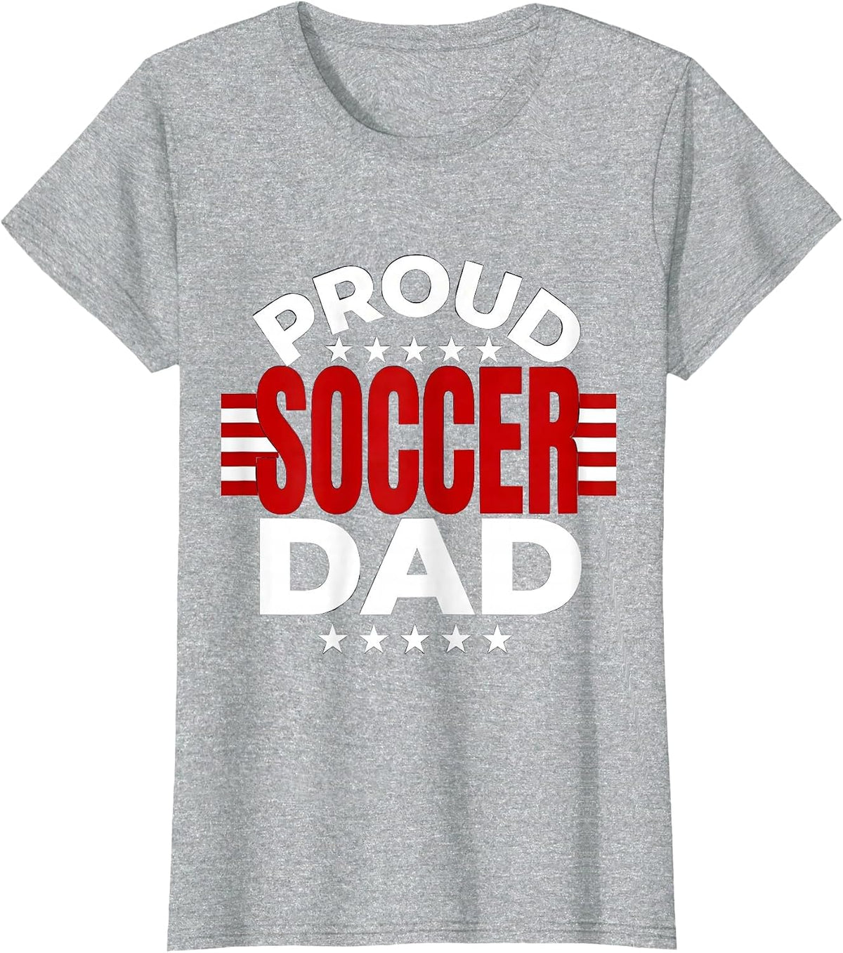 Proud Soccer Dad Graphic Design T-Shirt - Heather Grey