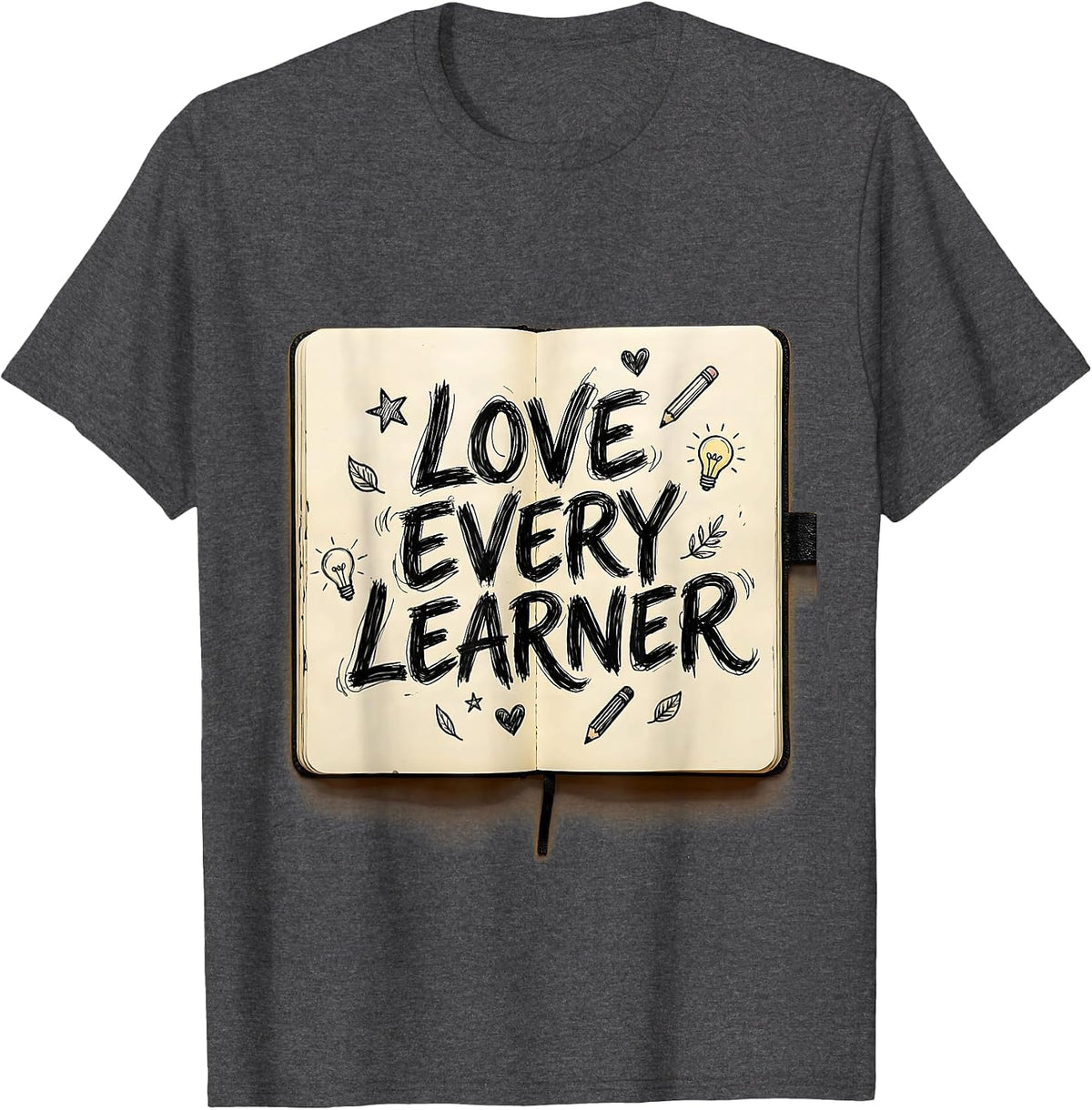 Men's Love Every Learner Special Education Design T-Shirt - Dark Heather Grey