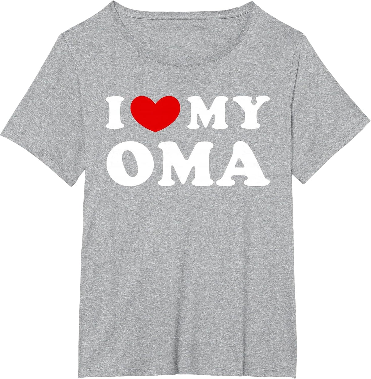 I Love My Grandma, Ich Liebe Meine Oma T-Shirt - Heather Grey