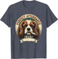 Perfect Attendance Vintage Cavalier King Charles Spaniel T-Shirt - Heather Blue