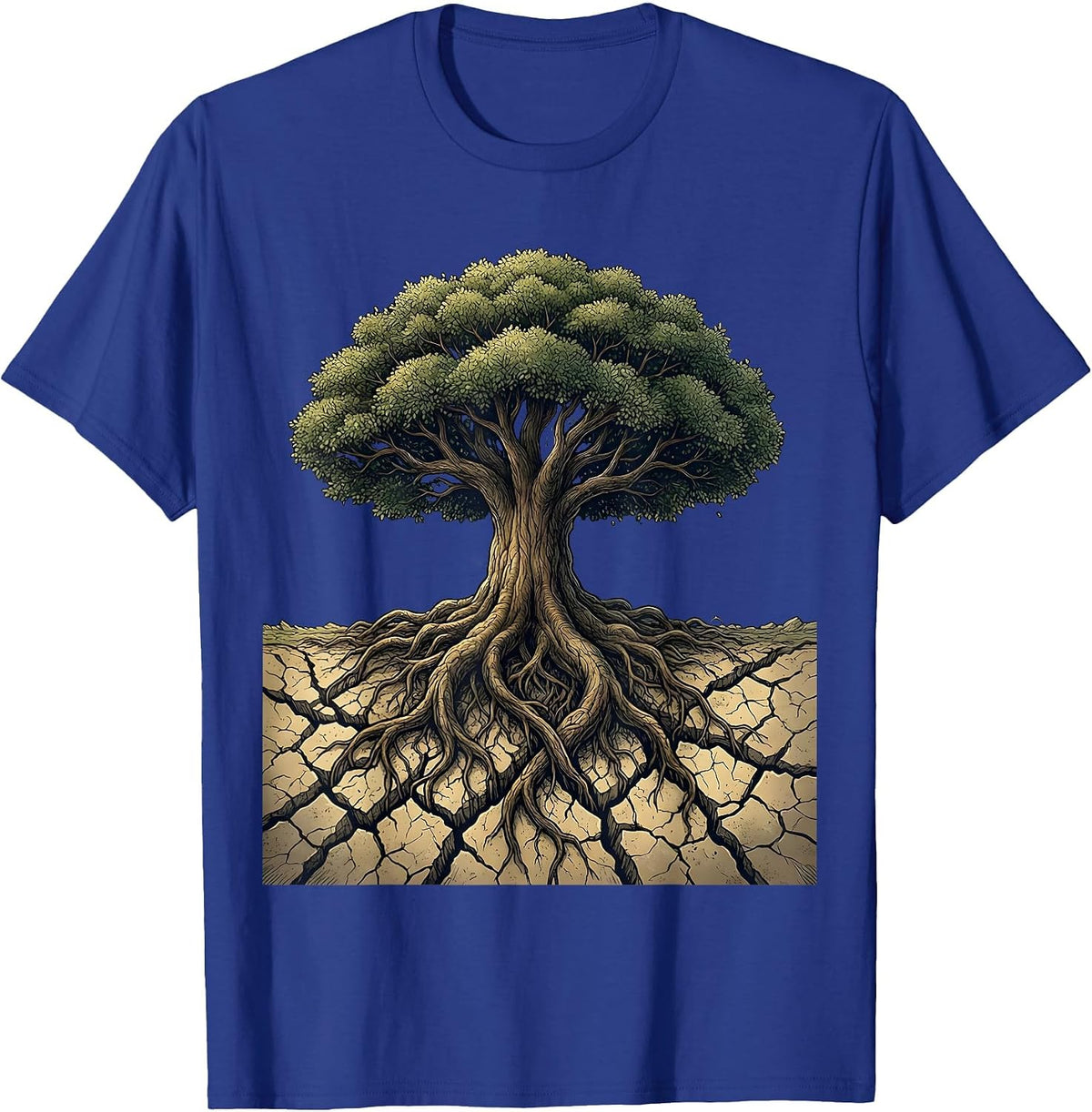 Social Worker Roots Tree Graphic Design Gift T-Shirt - Royal Blue