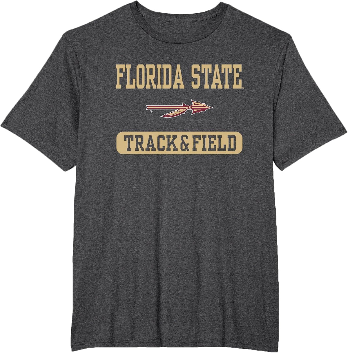 Florida State Seminoles Track & Field Officially Licensed T-Shirt - Dark Heather Grey