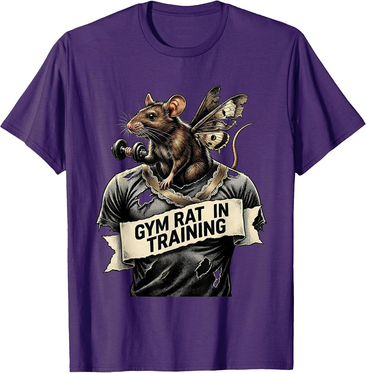 Gym Rat In Training Funny Workout Design T-Shirt - Purple