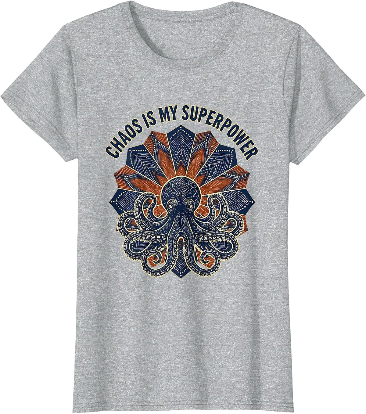 Chaos Is My Superpower Chaos Coordinator Design T-Shirt - Heather Grey