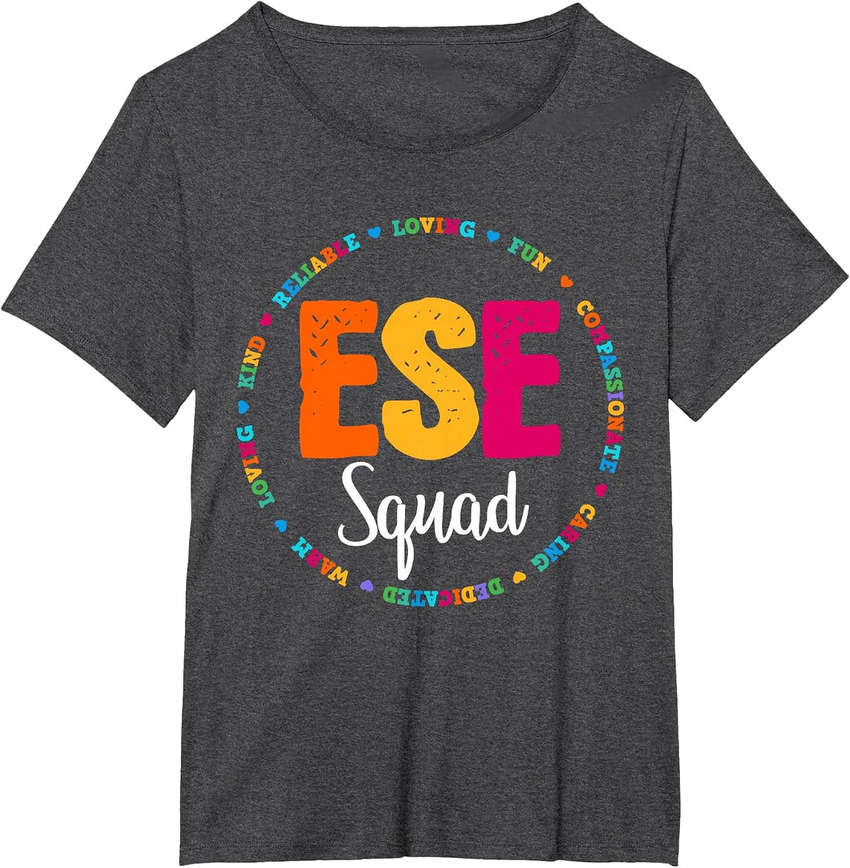 Matching ESE Squad First Last Day Team Teacher Student Tribe T-Shirt - Dark Heather Grey