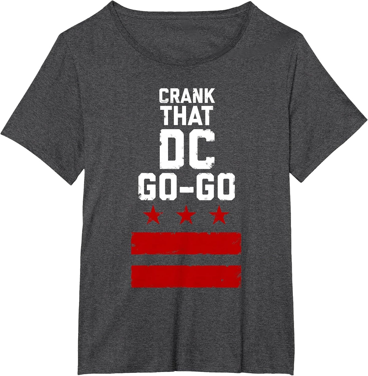 Vintage Washington D.C Crank that Go-Go Music Design T-Shirt - Dark Heather Grey