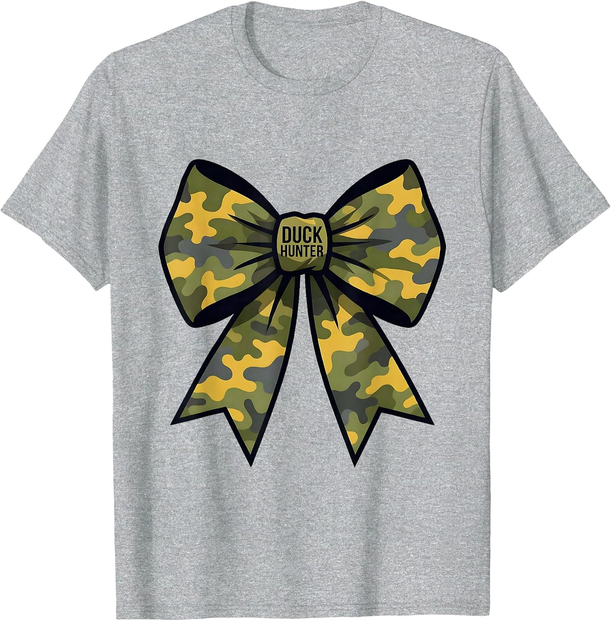 Men's Duck Hunter Camo Coquette Bow Hunting Ol' Lady T-Shirt - Heather Grey