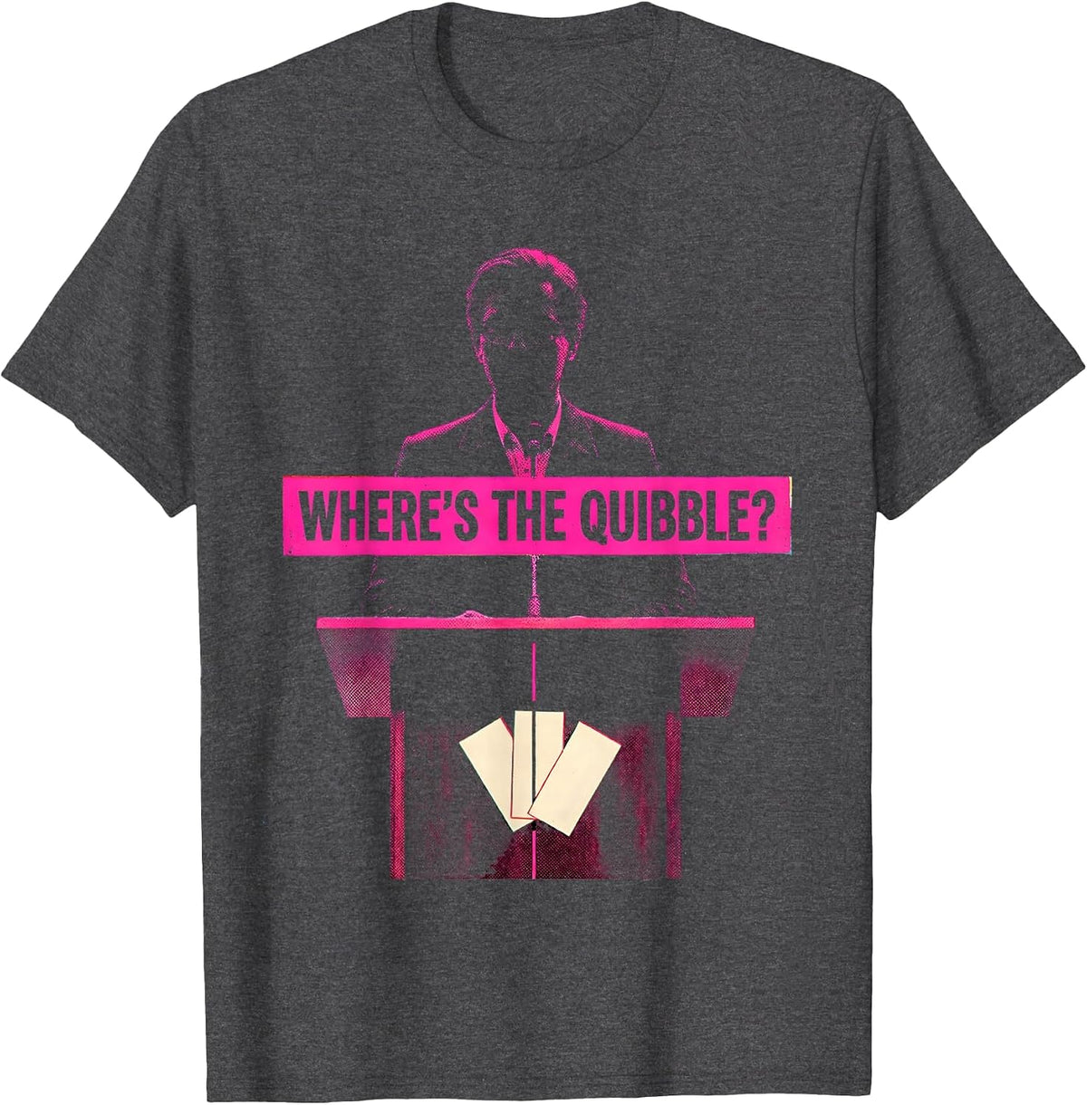 Where's The Quibble? Funny Shakespeare Literature Teacher T-Shirt - Dark Heather Grey