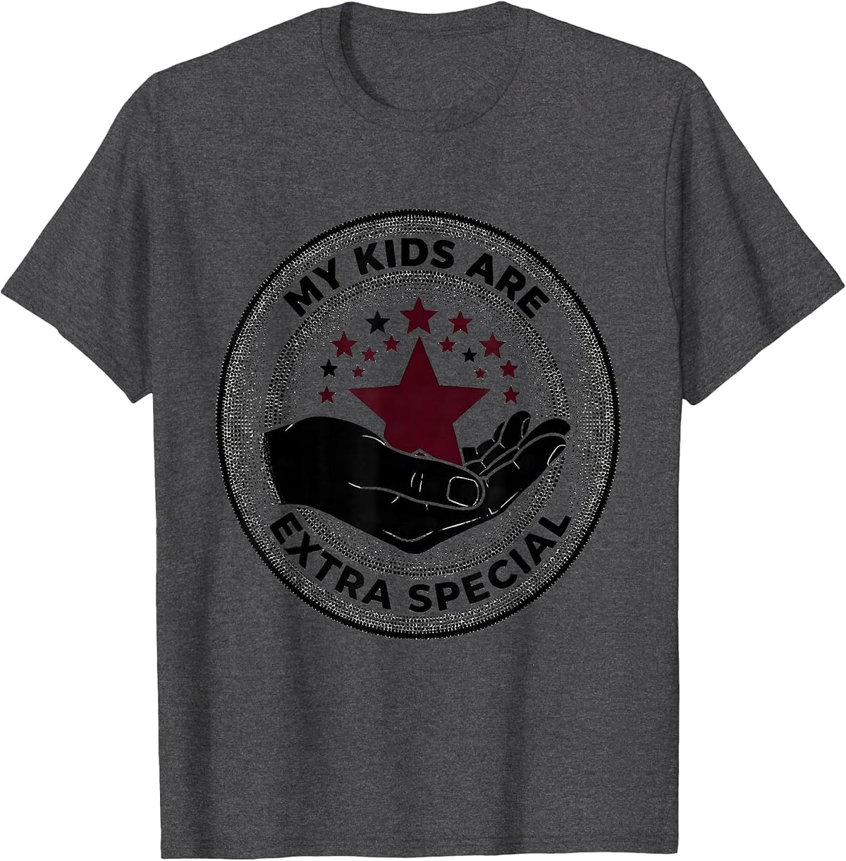 Men's My Kids Are Extra Special Education Teacher Design T-Shirt - Dark Heather Grey