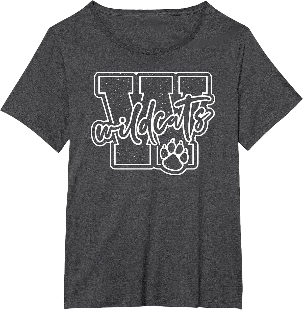 Go Cheer Wildcats High School Spirit Fan Team Back to School T-Shirt - Dark Heather Grey