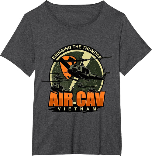 1st Air Cavalry Division Vietnam Veteran Veterans Day Xmas T-Shirt - Dark Heather Grey