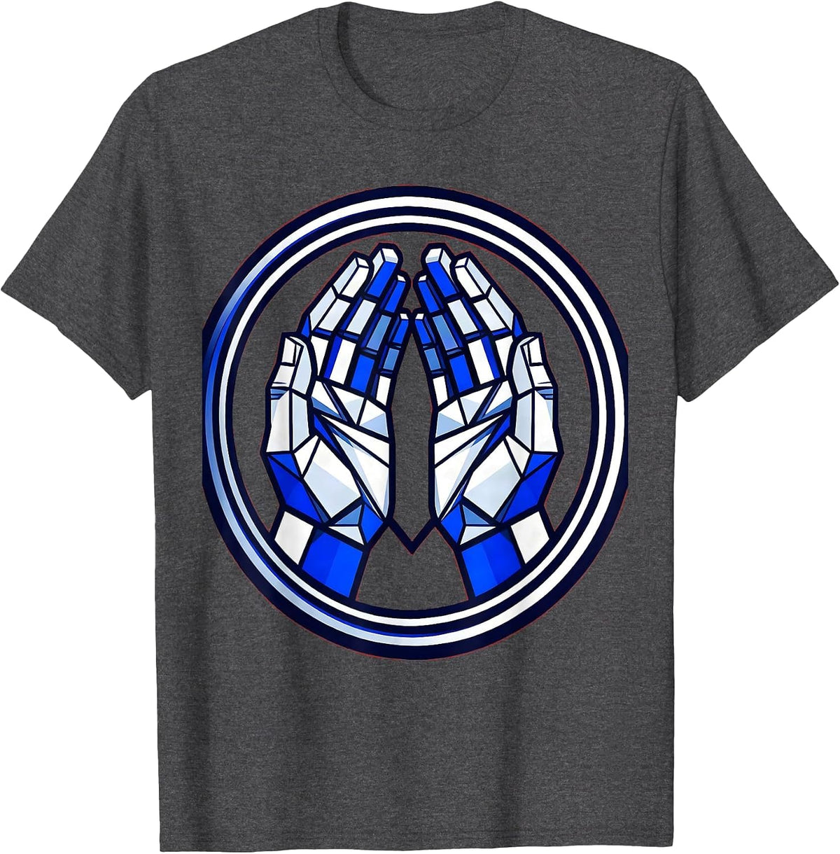 Men's ASL Signing Hands Speech Therapy Graphic T-Shirt - Dark Heather Grey
