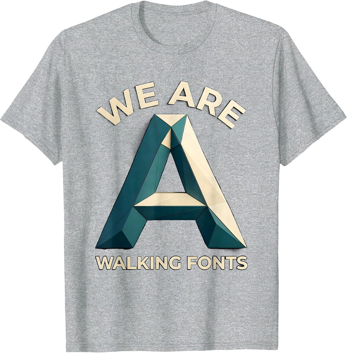 Men's We Are Walking Fonts Group Costume Typography T-Shirt - Heather Grey