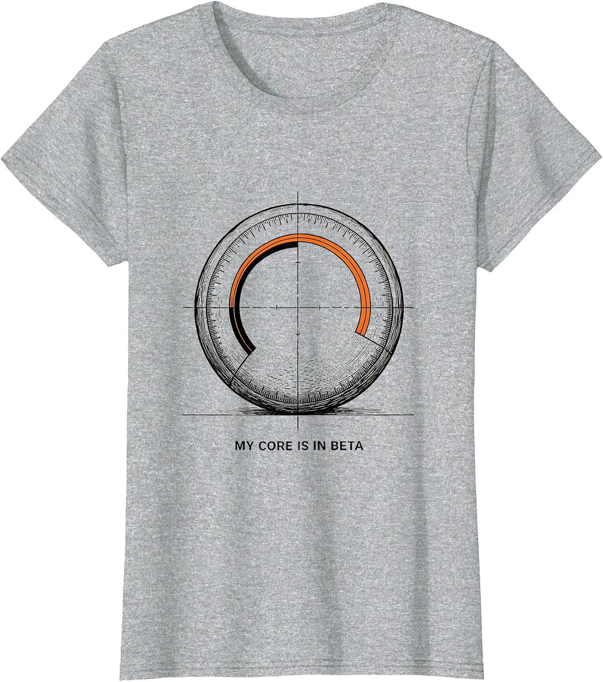 My Core Is In Beta Funny Gym Workout Weightlifting Humor T-Shirt - Heather Grey