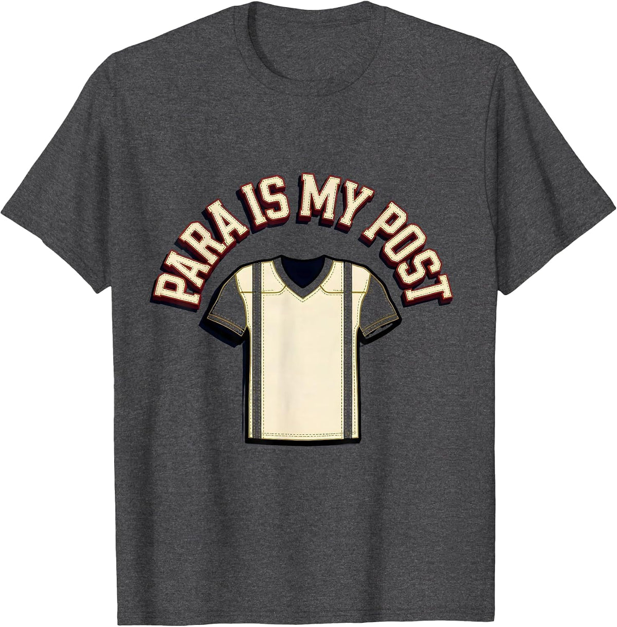 Men's Para Is My Post Funny Paraprofessional Paraeducator T-Shirt - Dark Heather Grey