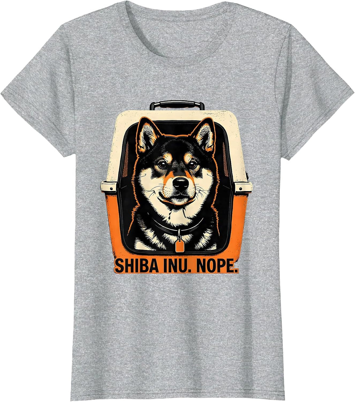 Shiba Inu Nope Funny Dog Lover Gift Women Girls T-Shirt - Heather Grey