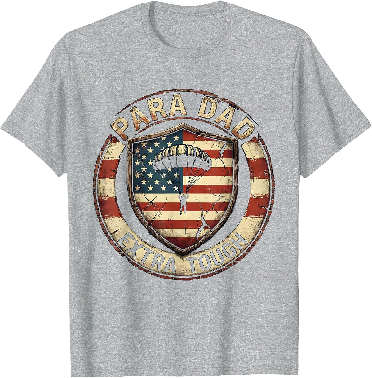 Men's Para Dad Extra Tough Father Appreciation Design T-Shirt - Heather Grey