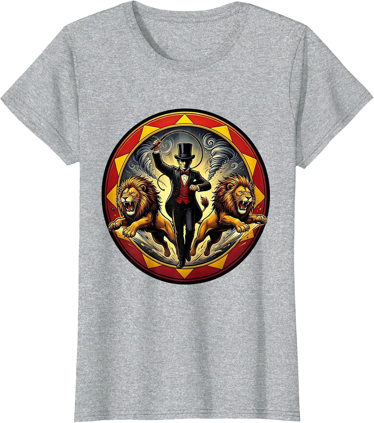 Chaos Coordinator Ringmaster Lion Tamer Graphic T-Shirt - Heather Grey