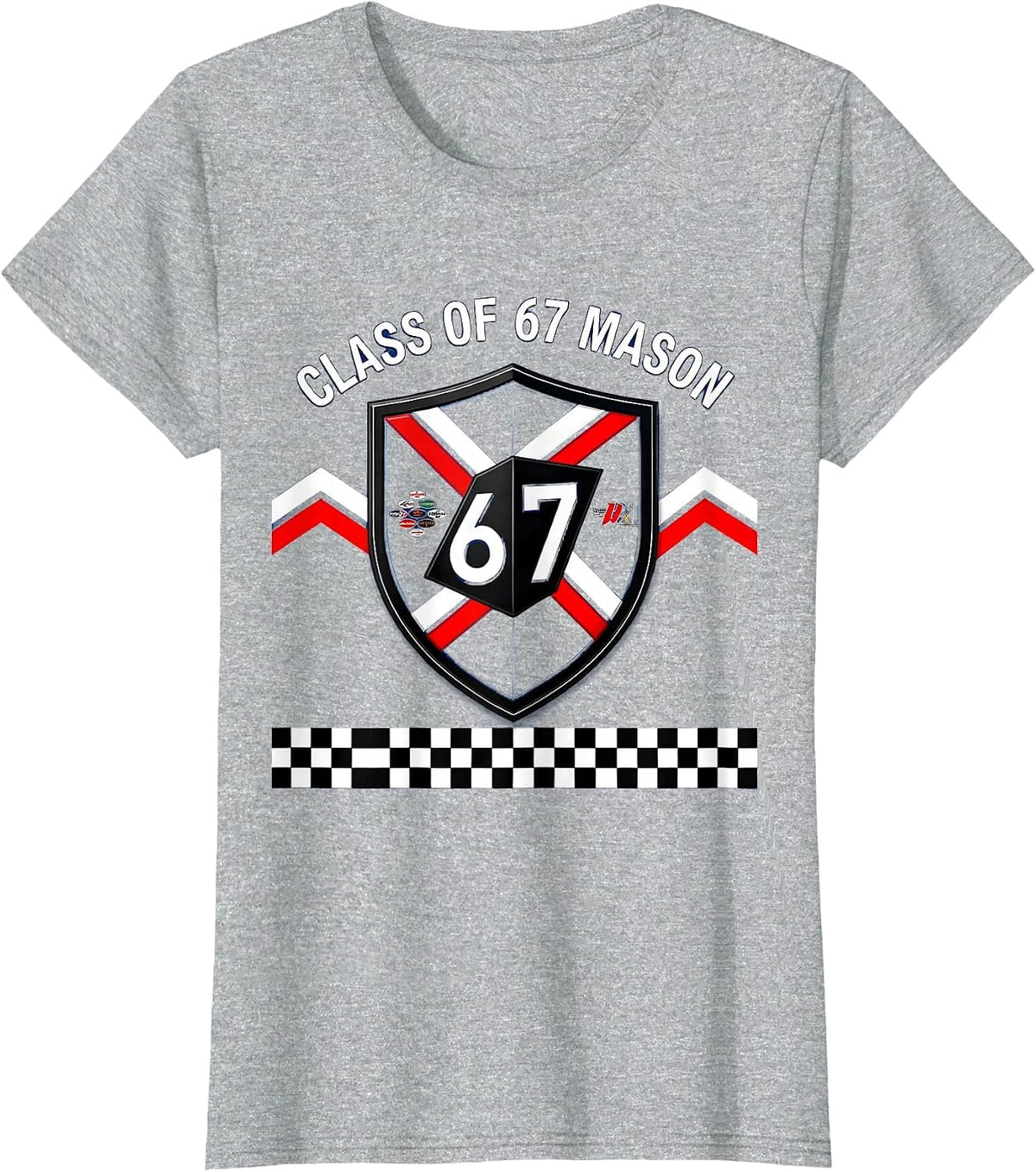 Women's Class of 67 Mason Graduation Design T-Shirt - Heather Grey