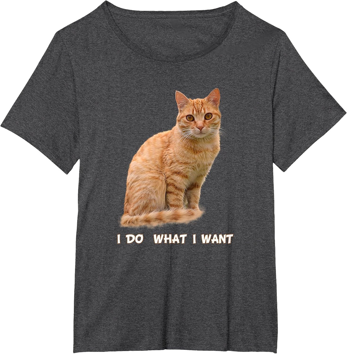 I Make What I Want Funny Orange Tabby Cat Lovers T-Shirt - Dark Heather Grey