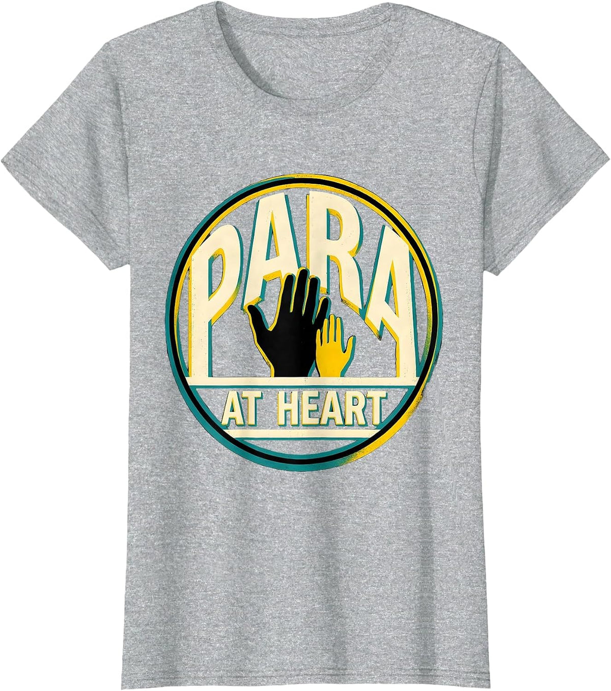 Women's Para At Heart Funny Paraprofessional Paraeducator School T-Shirt - Heather Grey
