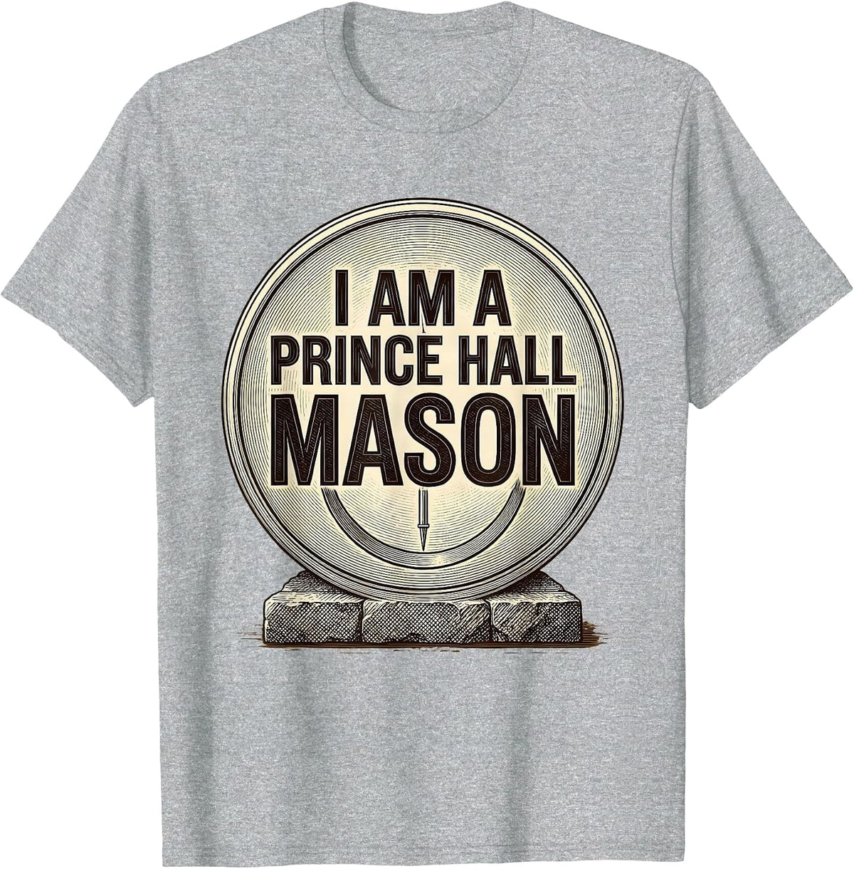 Men's I Am A Prince Hall Mason Masonic Fraternal Pride T-Shirt - Heather Grey