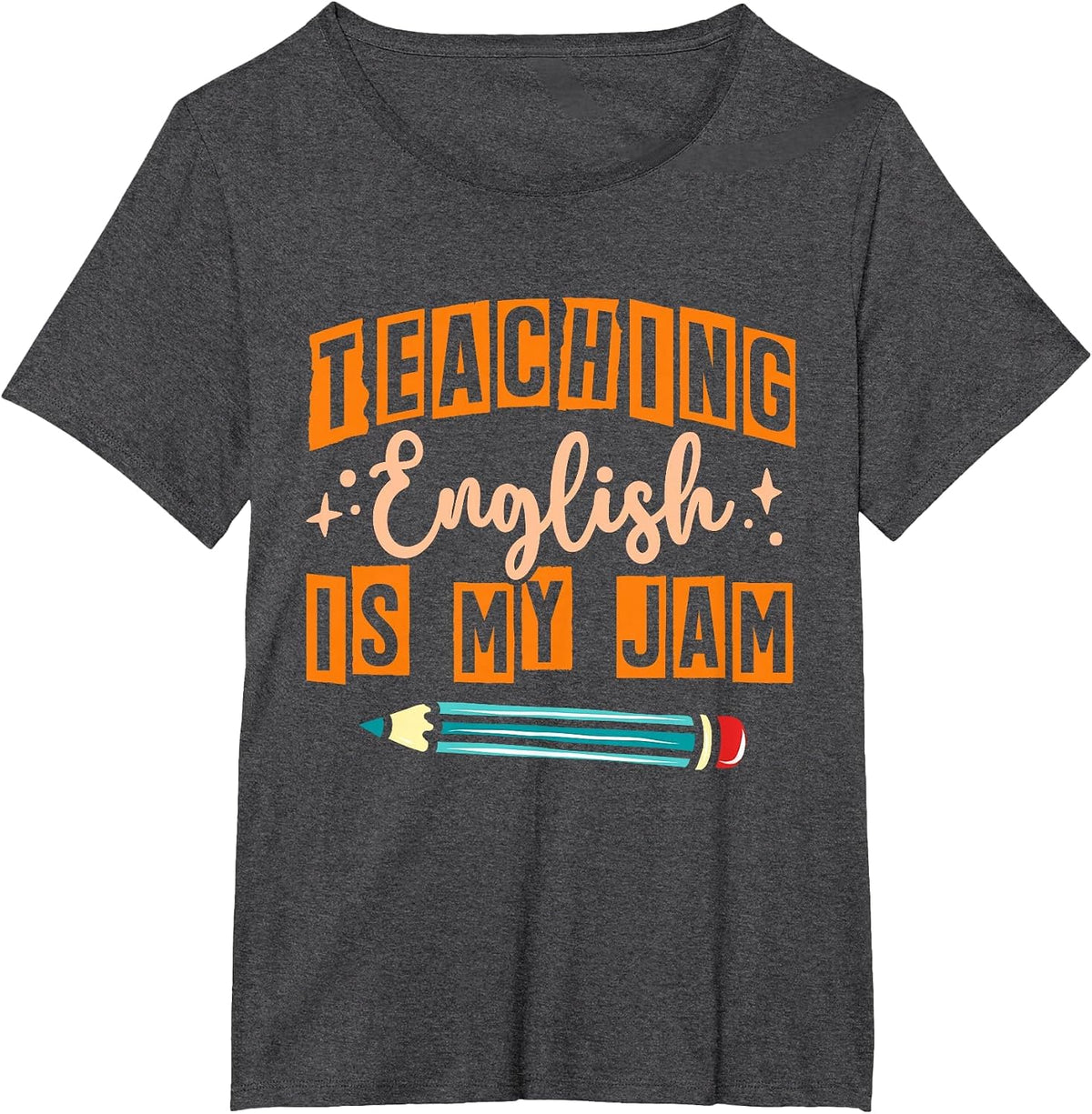 English Teacher Reading School Teaching English is My Jam T-Shirt - Dark Heather Grey