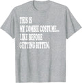 This is My Zombie Costume... Halloween Lazy Costume T-Shirt - Heather Grey