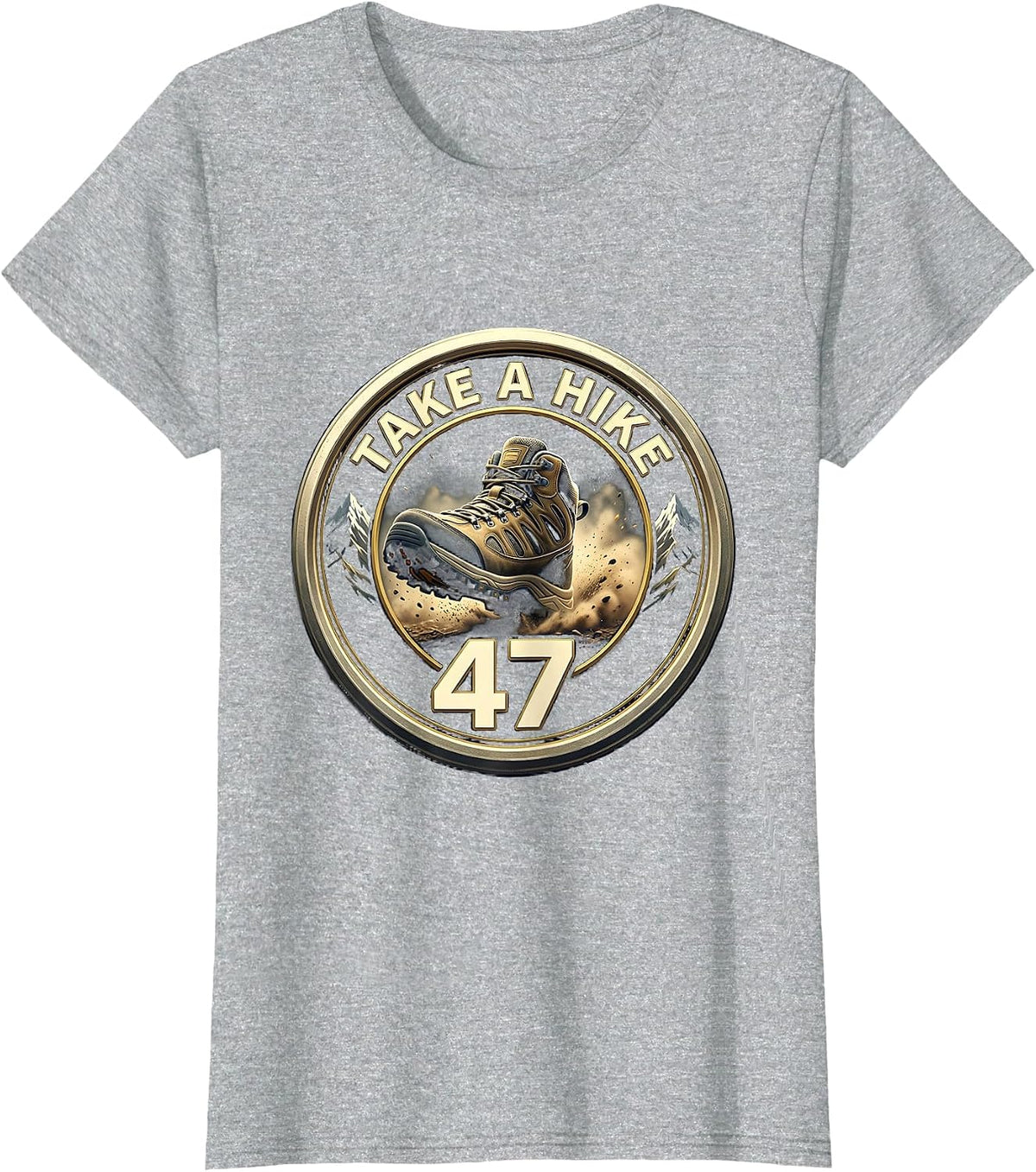 47 Take a Hike Outdoor Adventure Design T-Shirt - Heather Grey