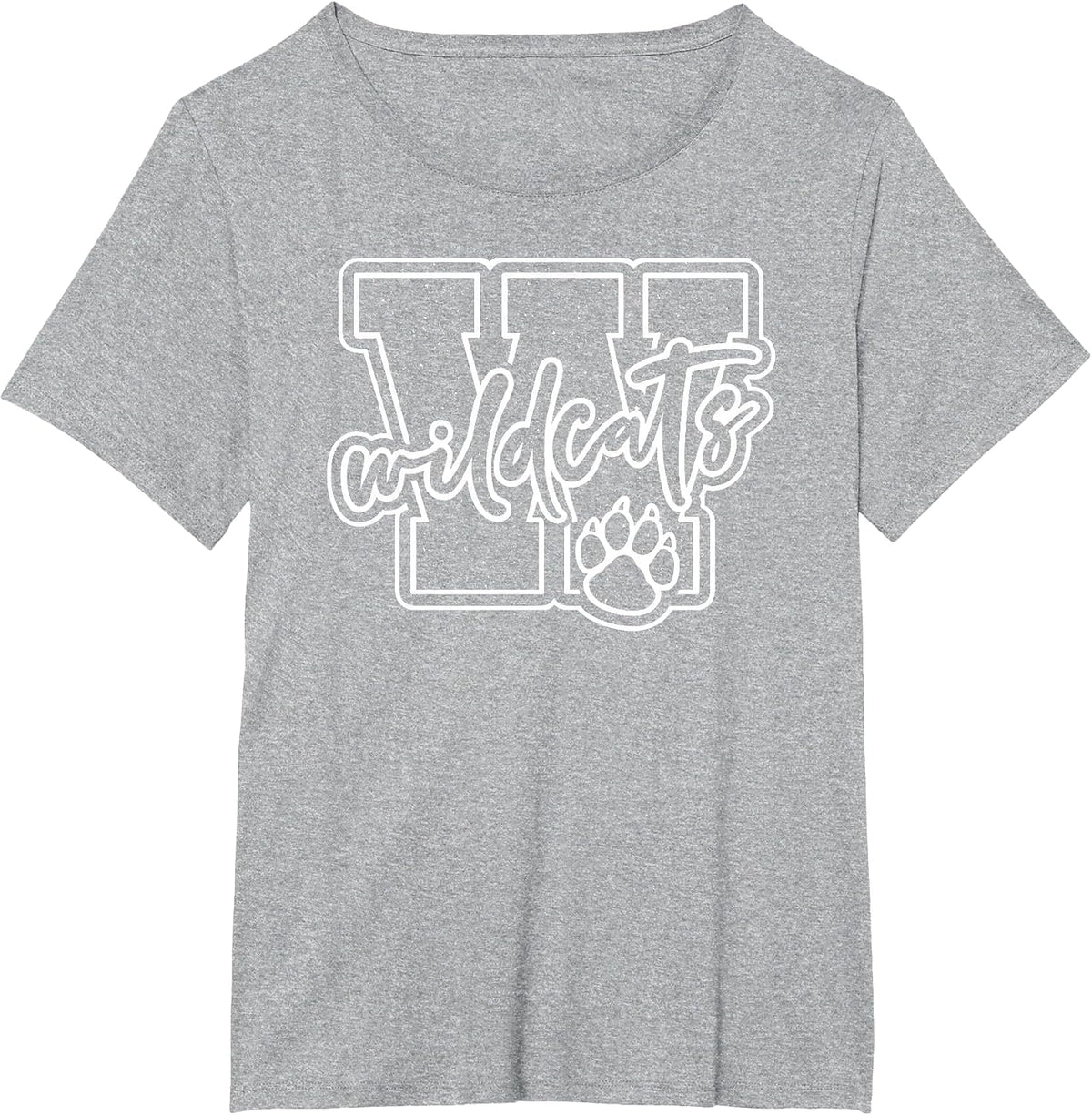 Go Cheer Wildcats High School Spirit Fan Team Back to School T-Shirt - Heather Grey