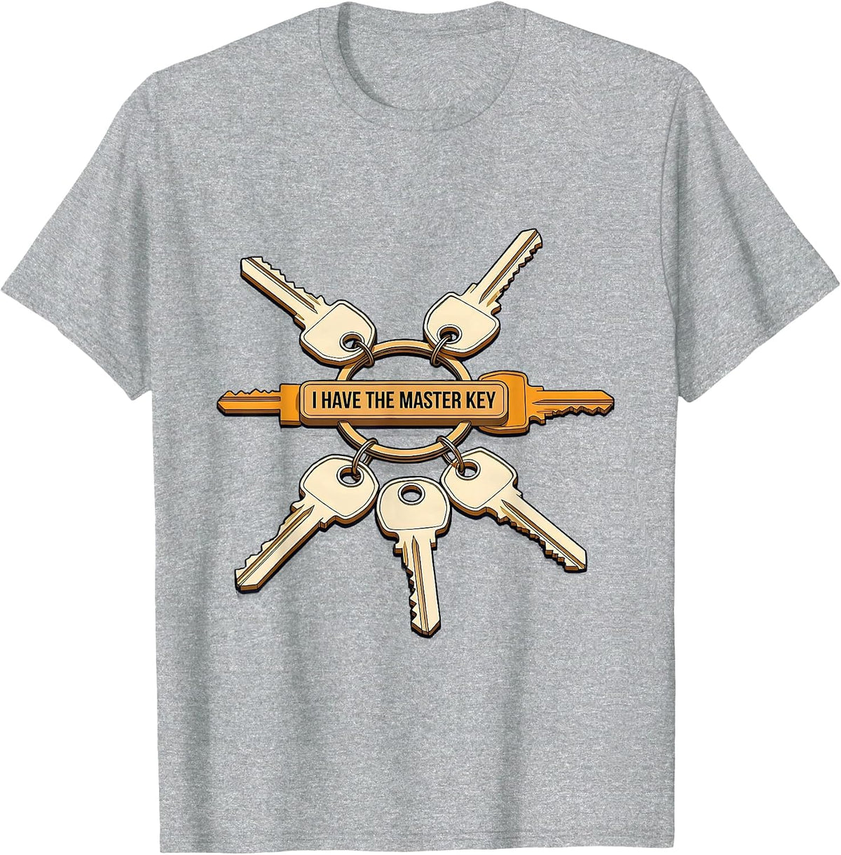 Men's I Have The Master Key Funny School Custodian Appreciation T-Shirt - Heather Grey