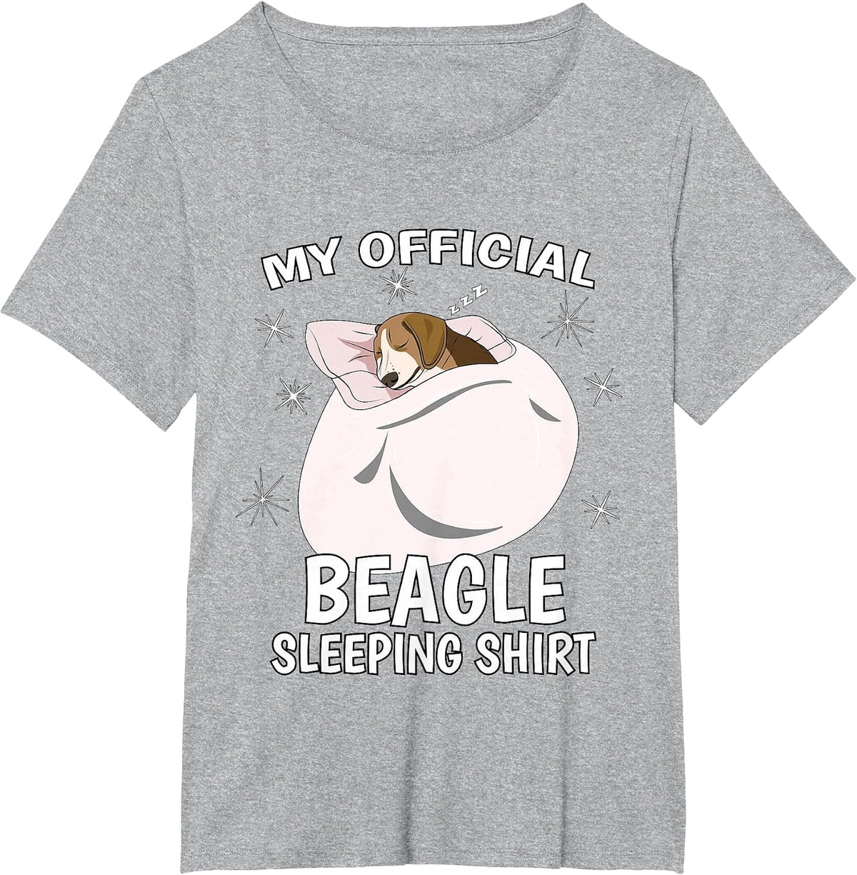 Nap Lover Scent Hound Owner Pup My Official Beagle Sleeping T-Shirt - Heather Grey